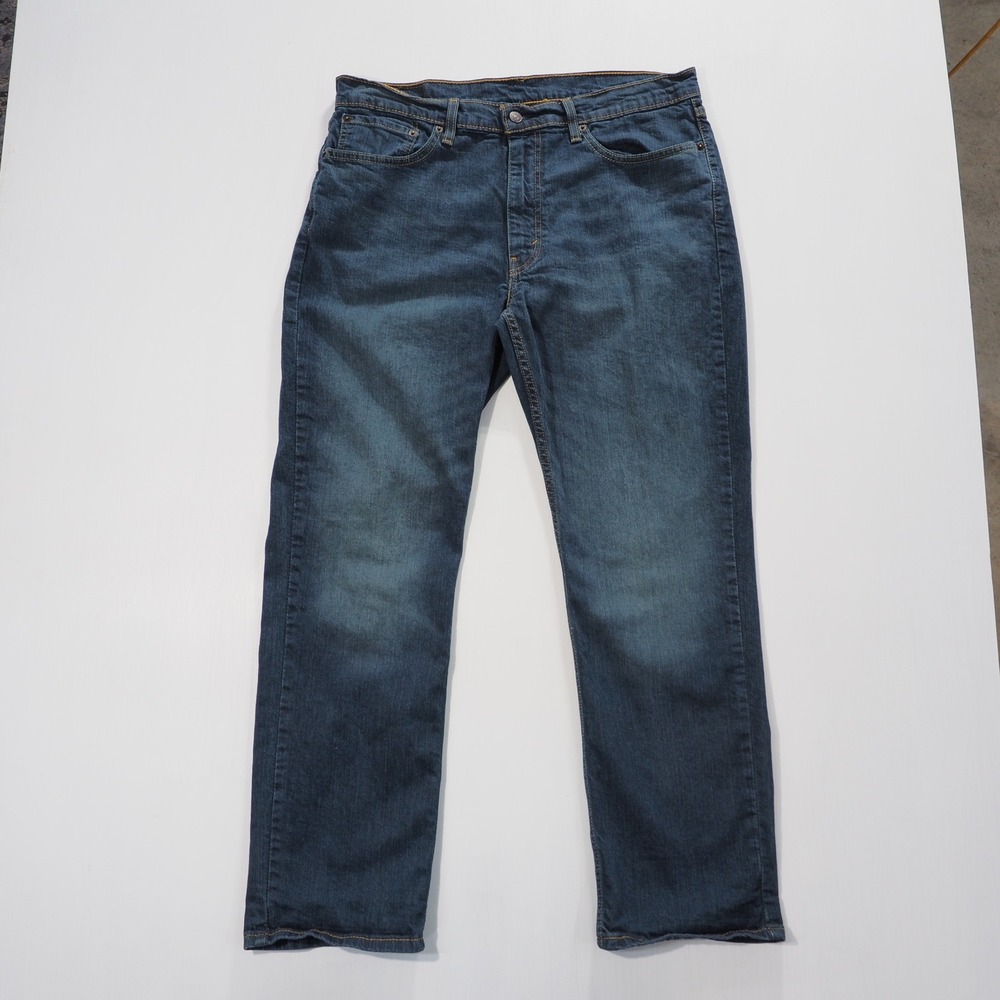 Levis 514 Jeans Mens 36x30 Medium Blue Denim Straight Fit Stretch Classic Pants